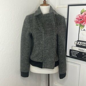 (IN)LARKIN Wool Blend Herringbone Jacket Size M